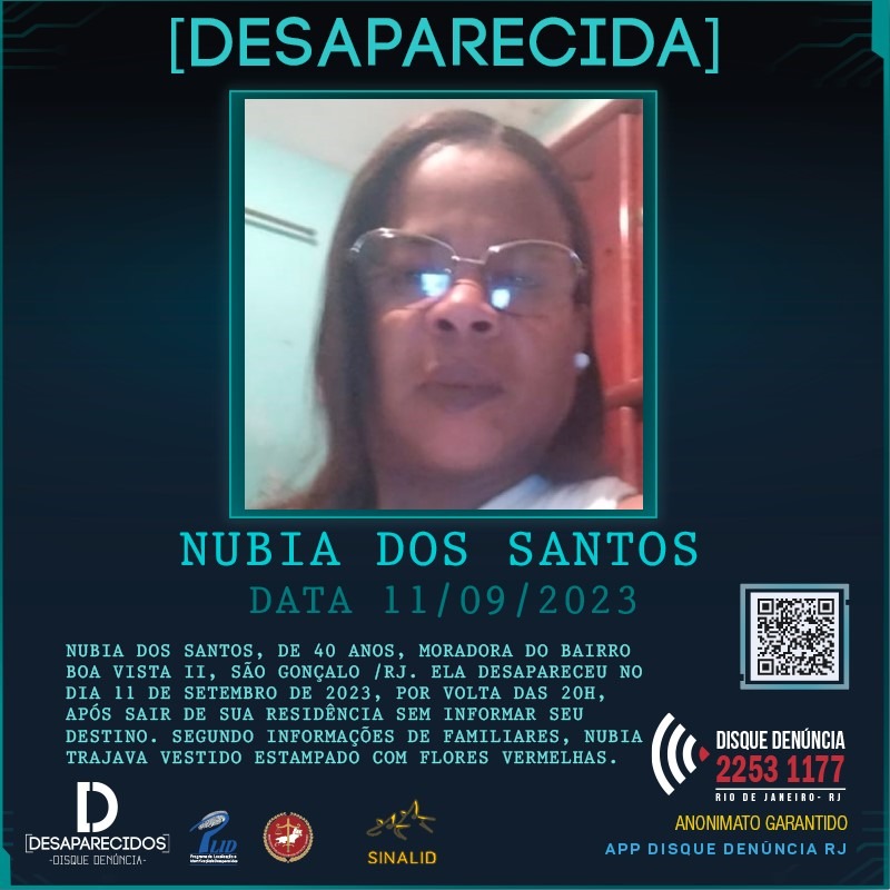 Onde está Nubia dos Santos?